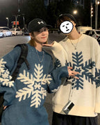 Snowflake Crewneck Jumper - Steel Blue, XL image