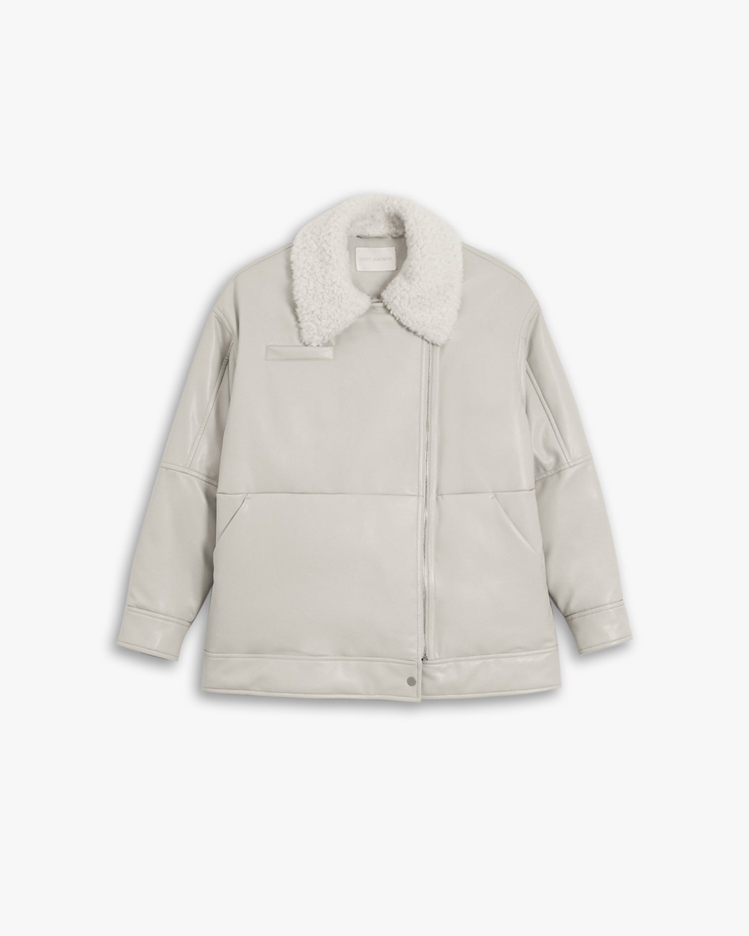 Off-Center Zipper Padded Jacket image 0