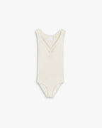 V-Neck Body-Suit in Beige image 0