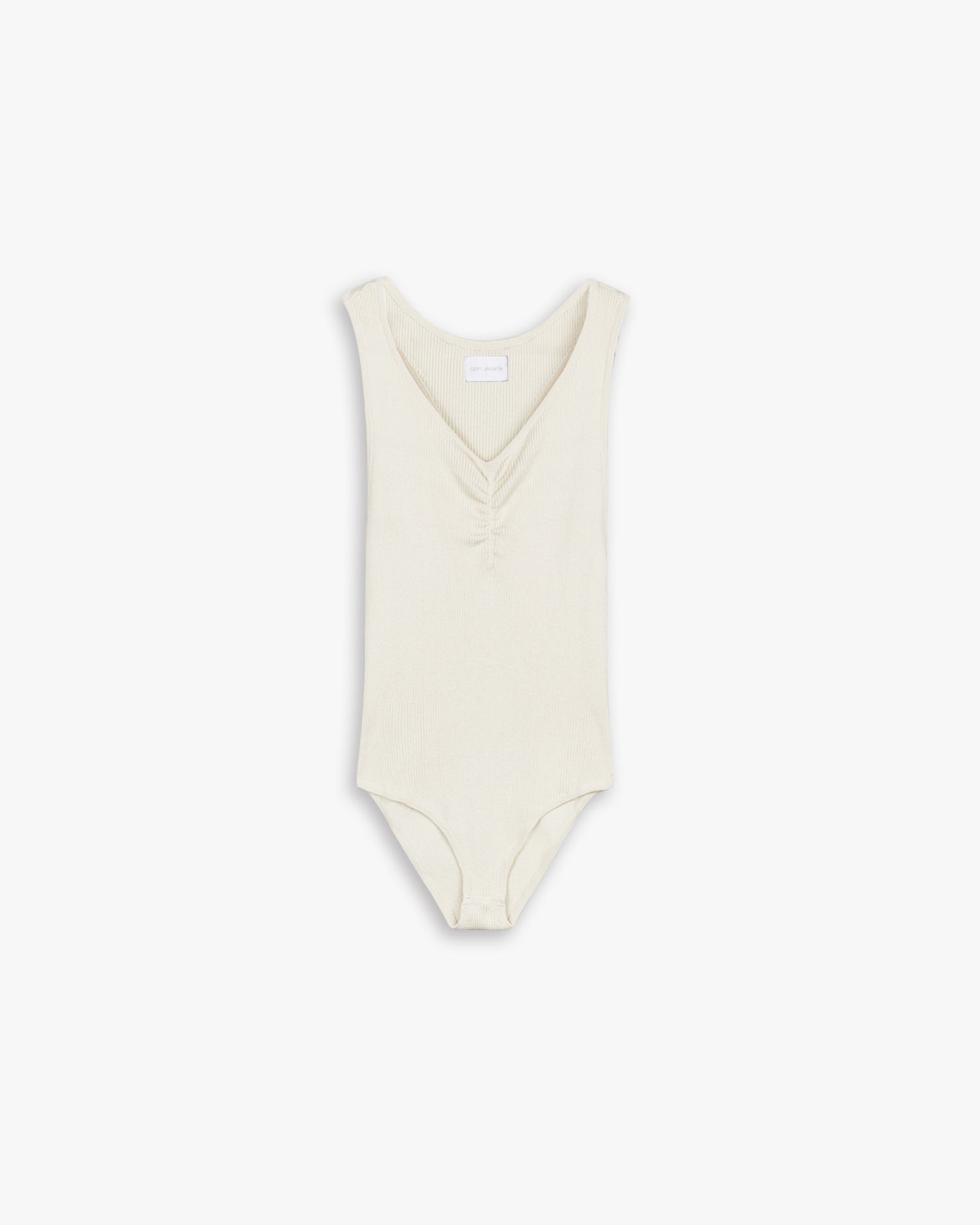 V-Neck Body-Suit in Beige image 0