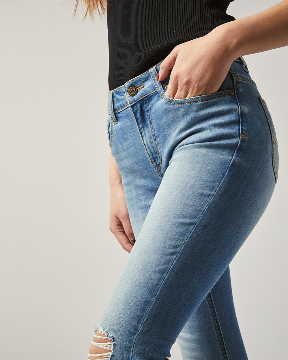 Blue Ripped Jeans image 4