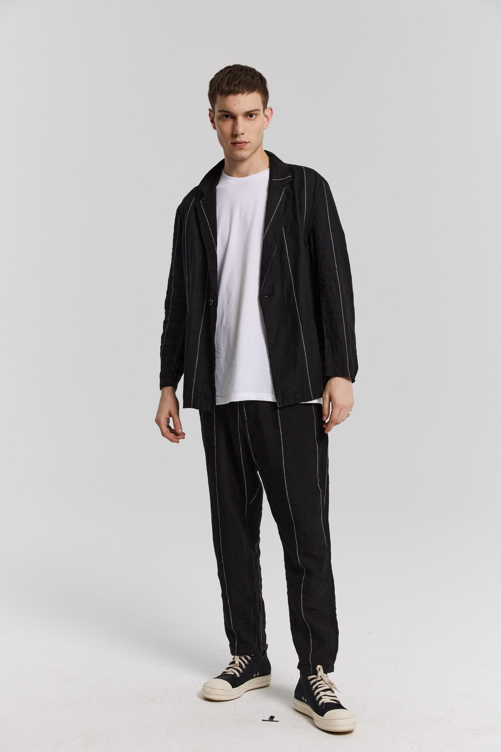 Linen Striped Blazer image 2