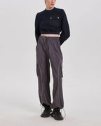 Breathable Drawstring Sweatpants - Dark Gray, L image