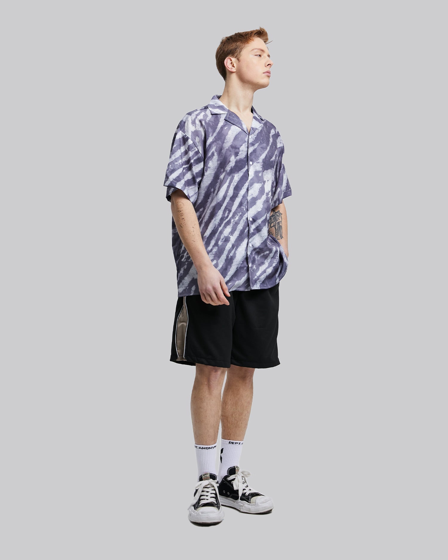 Tie-Dyed Short Sleeve Shirt - Blue, M image