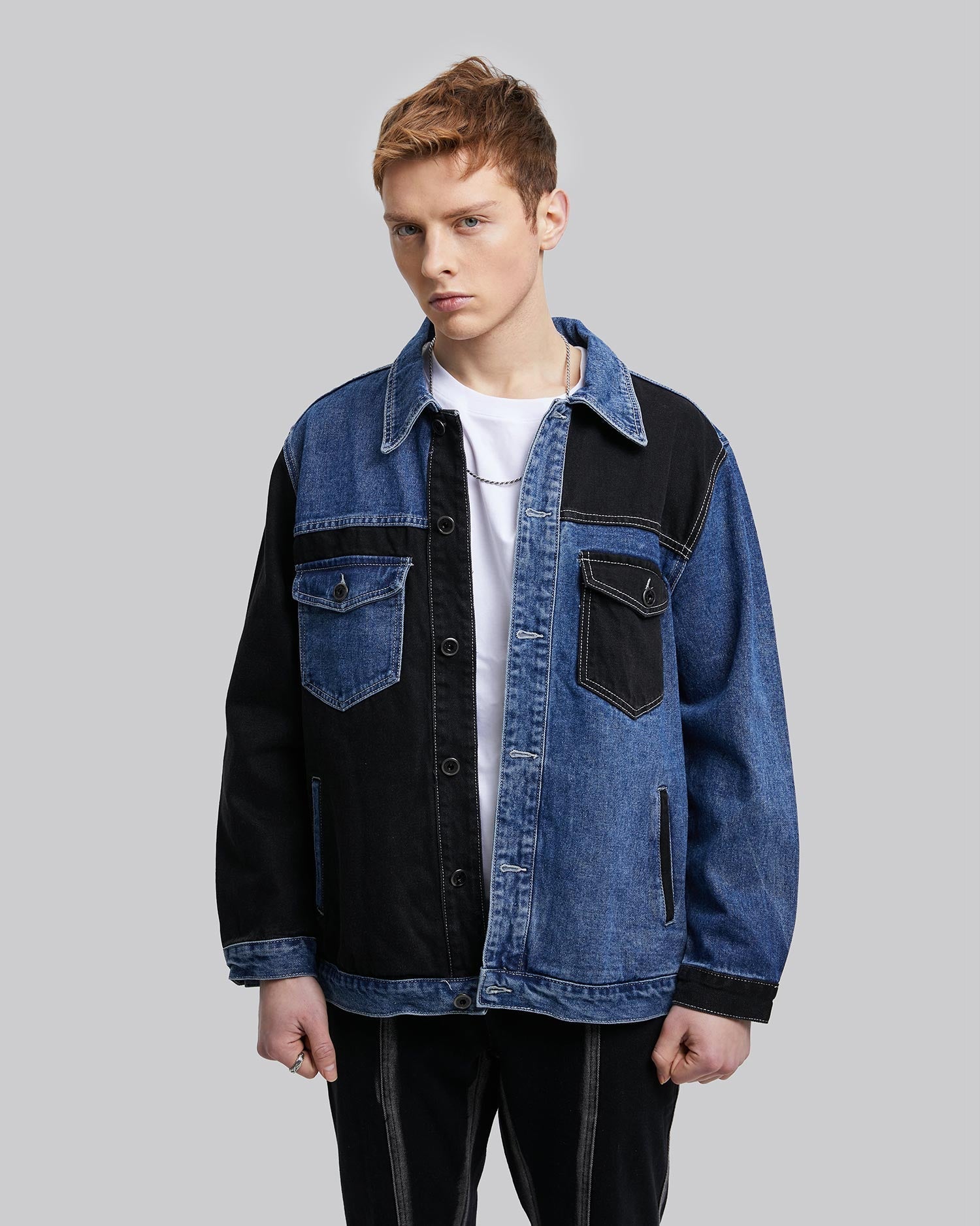 Two-Tone Patchwork Jacket image 1
