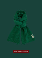 Winter Retro Warm Christmas Plaid Scarf - Celadon, OS image