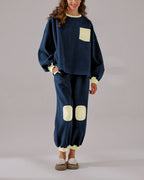 Fleece Color-Block Joggers - Regal Blue, L image