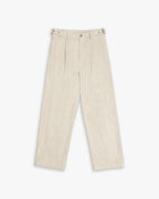 Cotton Tapered Pants - Beige, M image