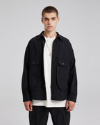 All-Black Cotton Overshirt image 1