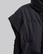 Black Down Puffer Vest image 4