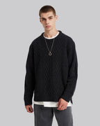 Wool-Cashmere Woven Detail Sweater image 1