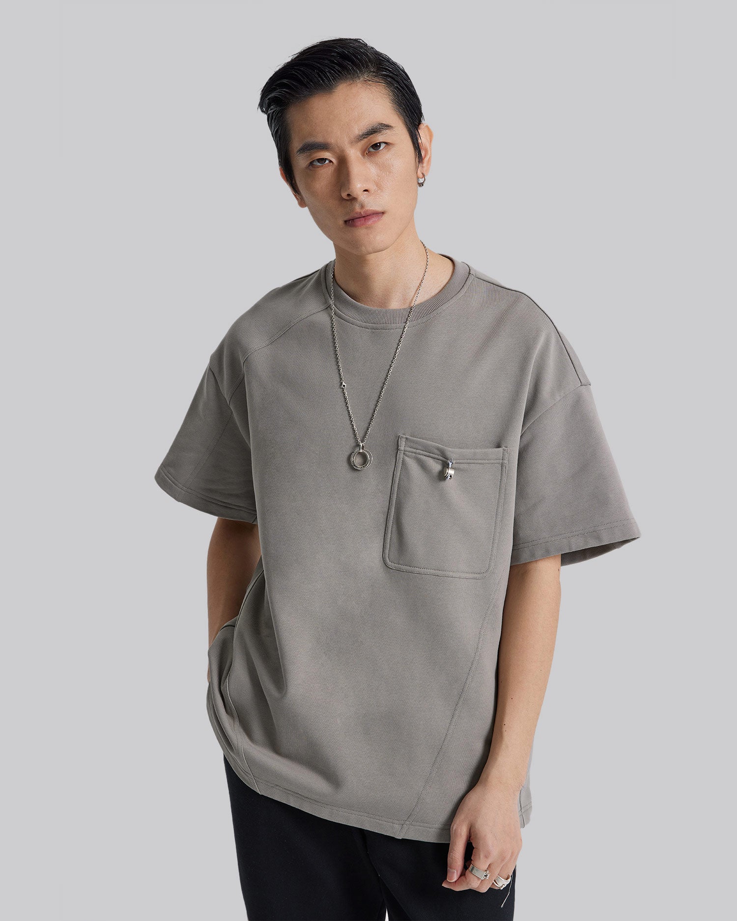 Drawcord-Pocket T-Shirt image 1