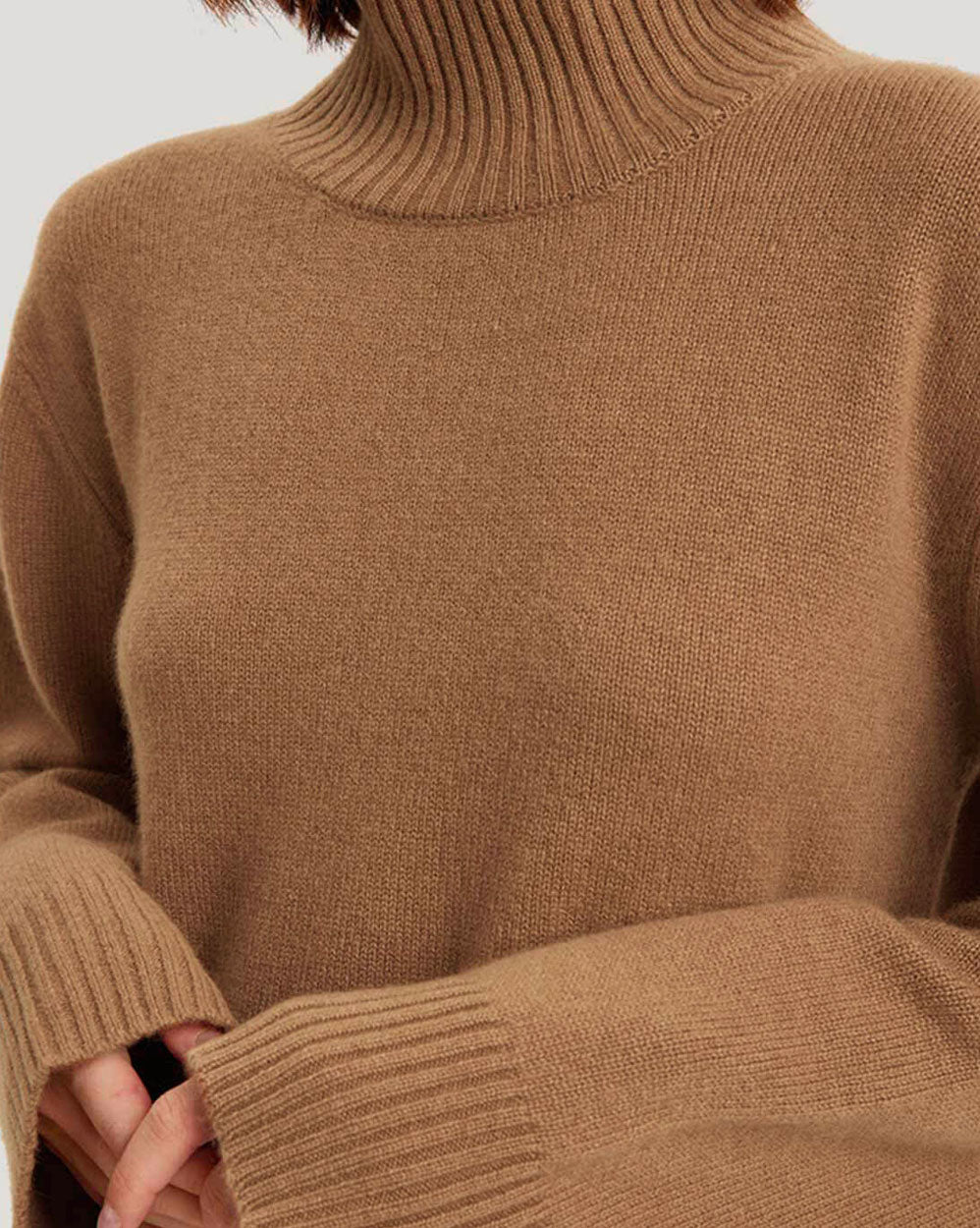Cashmere Cropped Turtleneck Sweater image 4