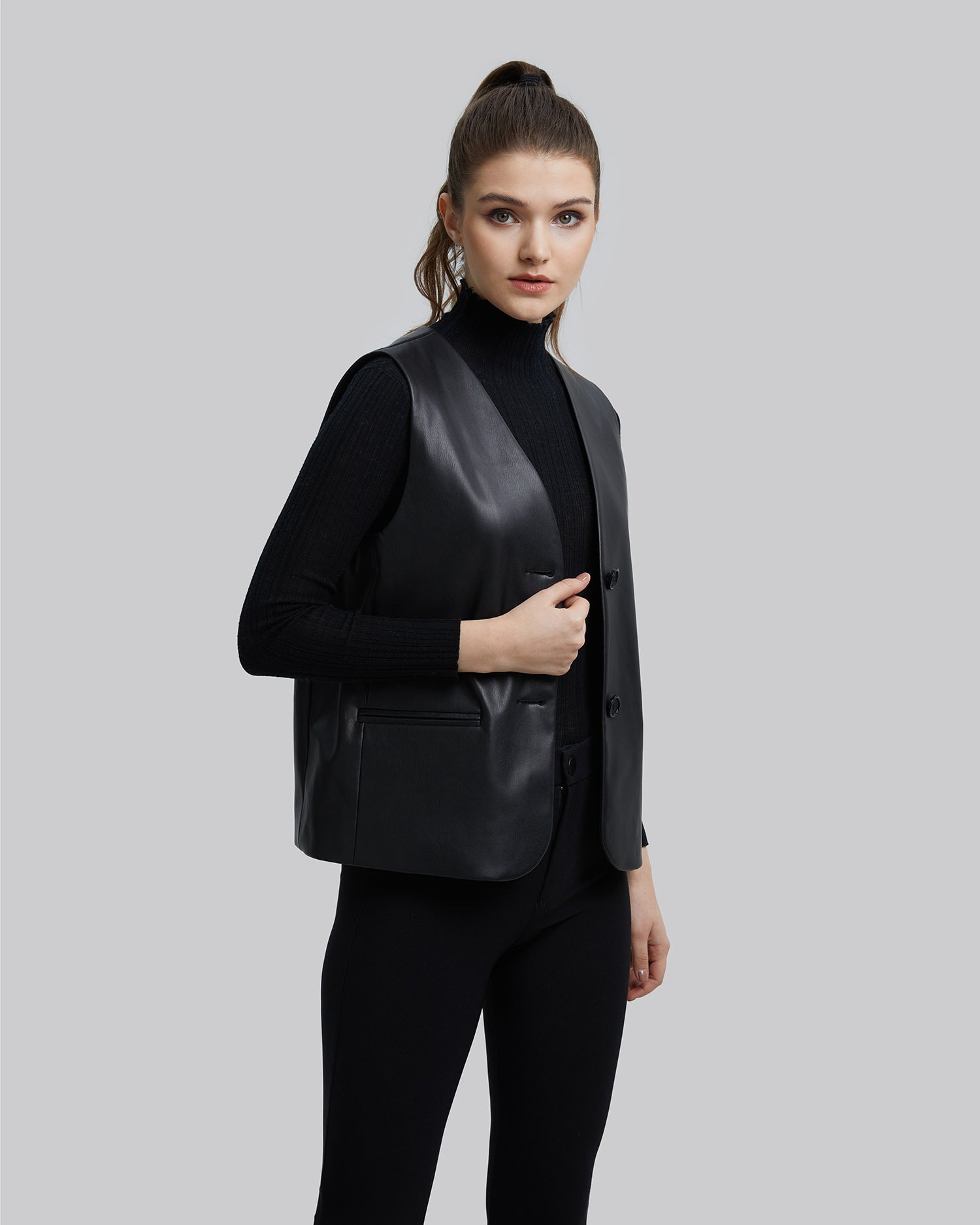 Faux-Leather Vest image 3