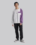 Paneled Duo-Chromatic Sweatshirt - White, S image