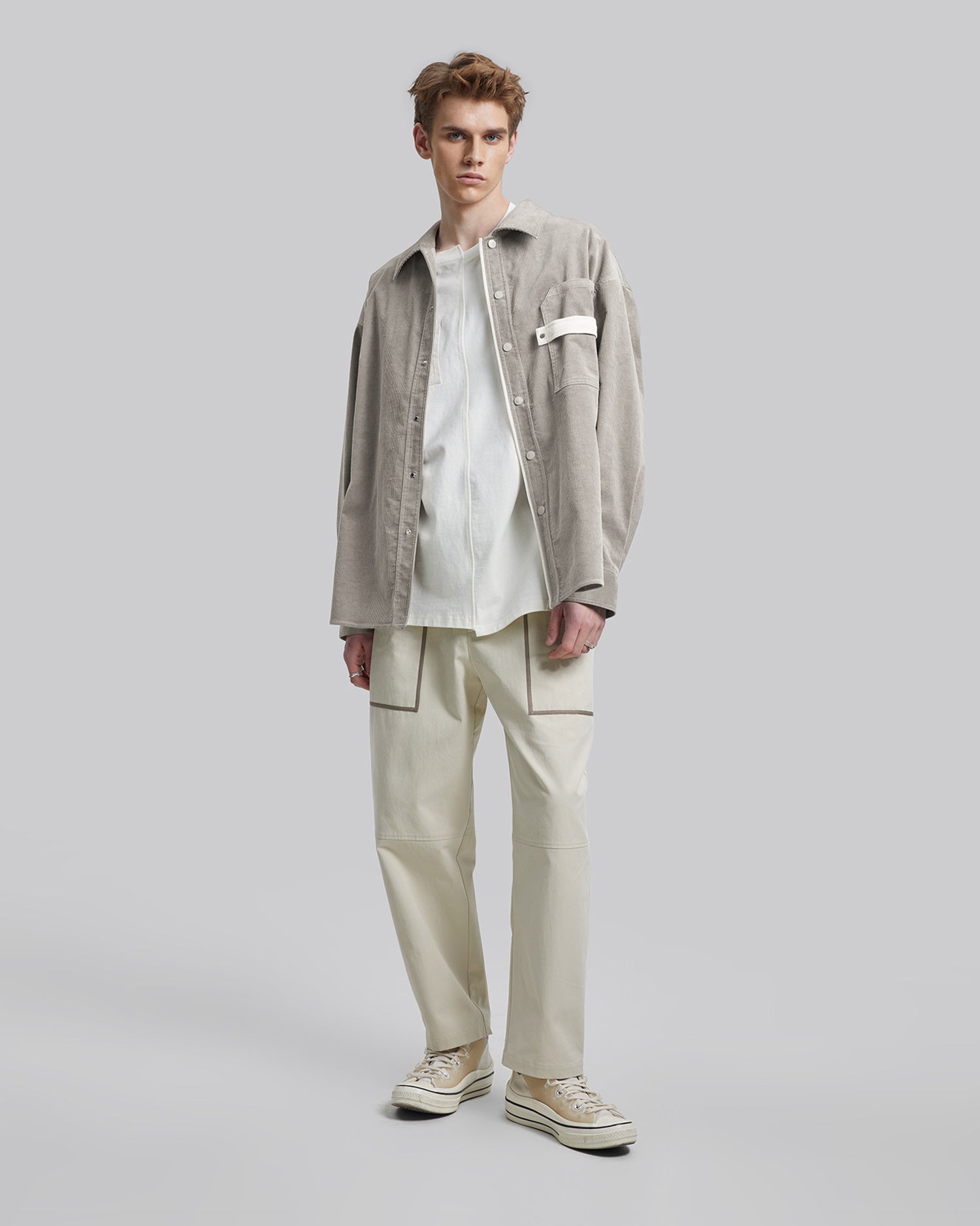 Unique Pocket Outer-Shirt - Grey, L image