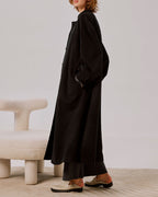 Crew Neck Buttoned Wool-Cashmere Coat image 2