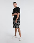 Cotton Printed Shorts - Black, S image
