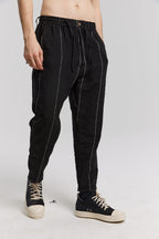 1 × Linen Striped Trousers image 1