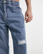 Stylish Bleached Ripped Jeans image 4