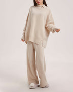Oversized Wool Sweater Set - Cream, OS image