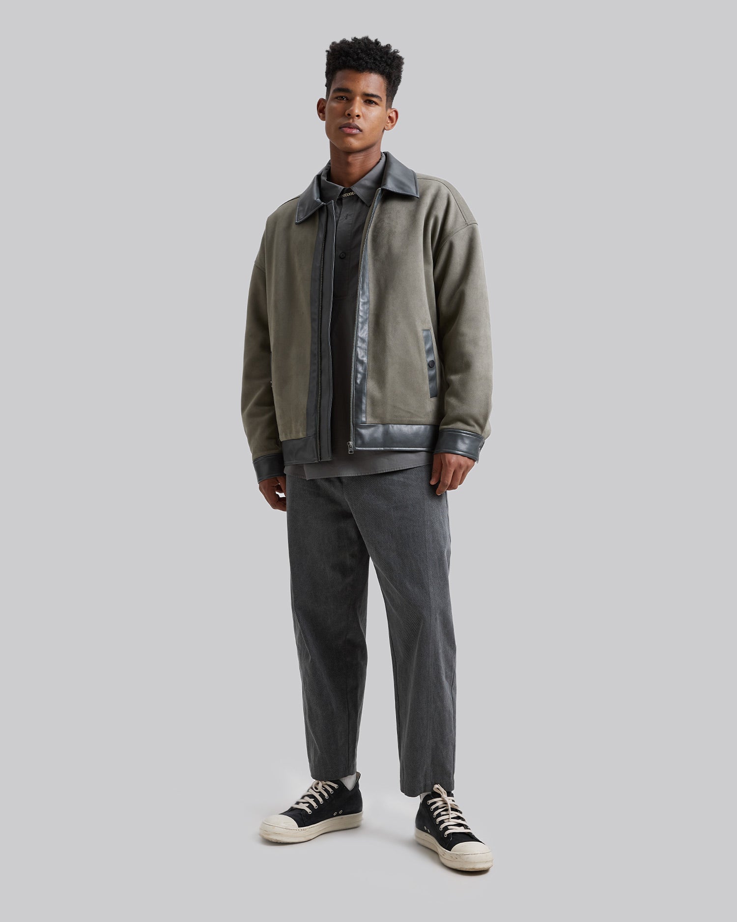 Zippered Mossy Jacket - Army Green, M image