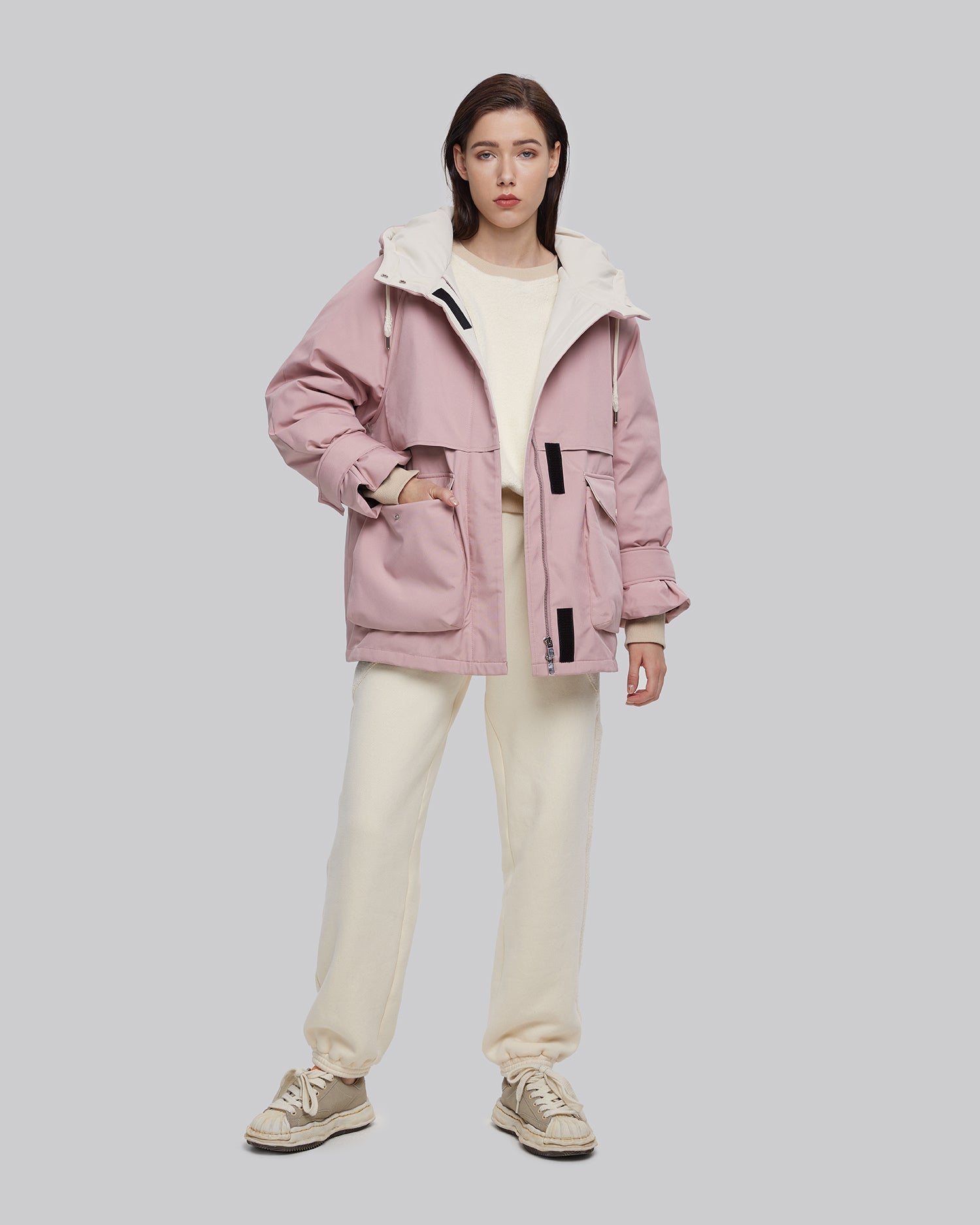 Down Hooded Parka - Crepe, XS image