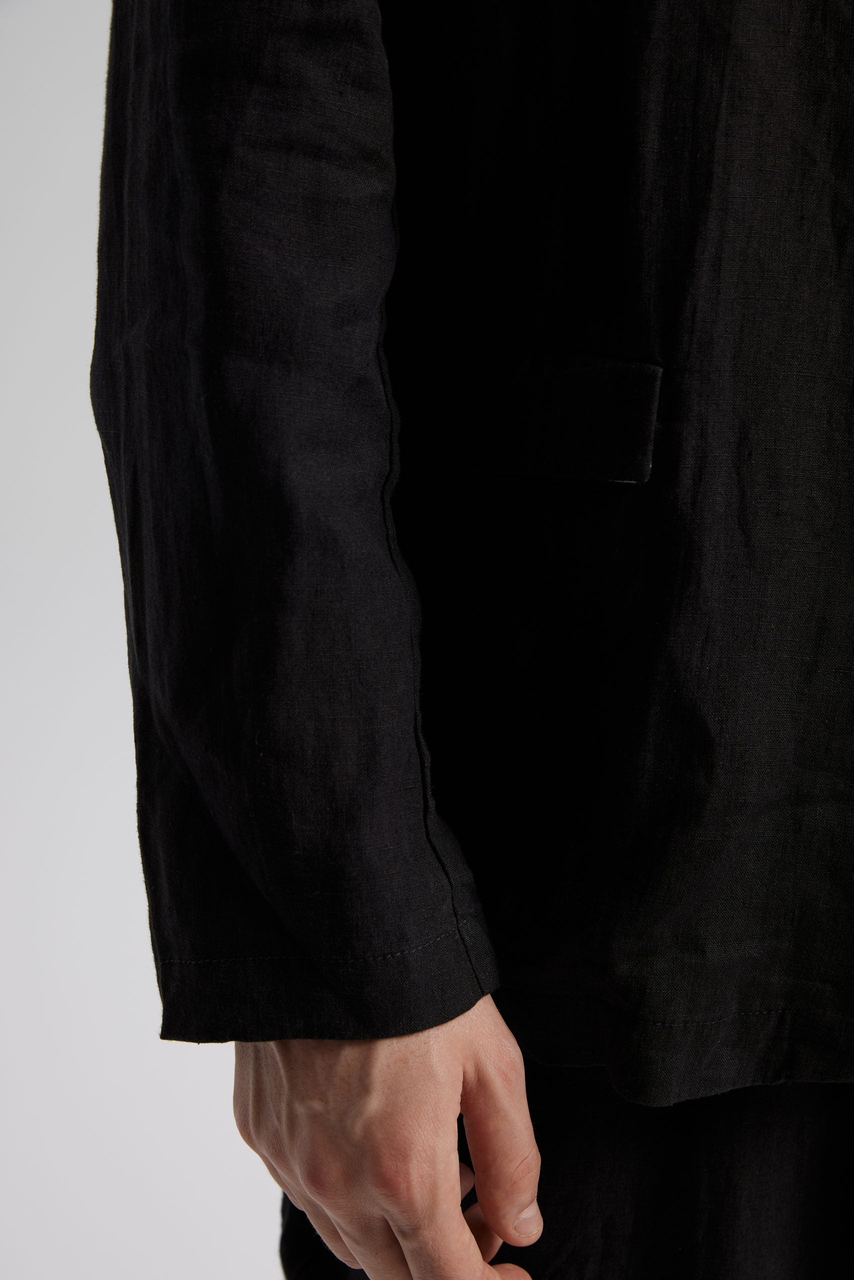 1 × Black Linen Blazer image 5
