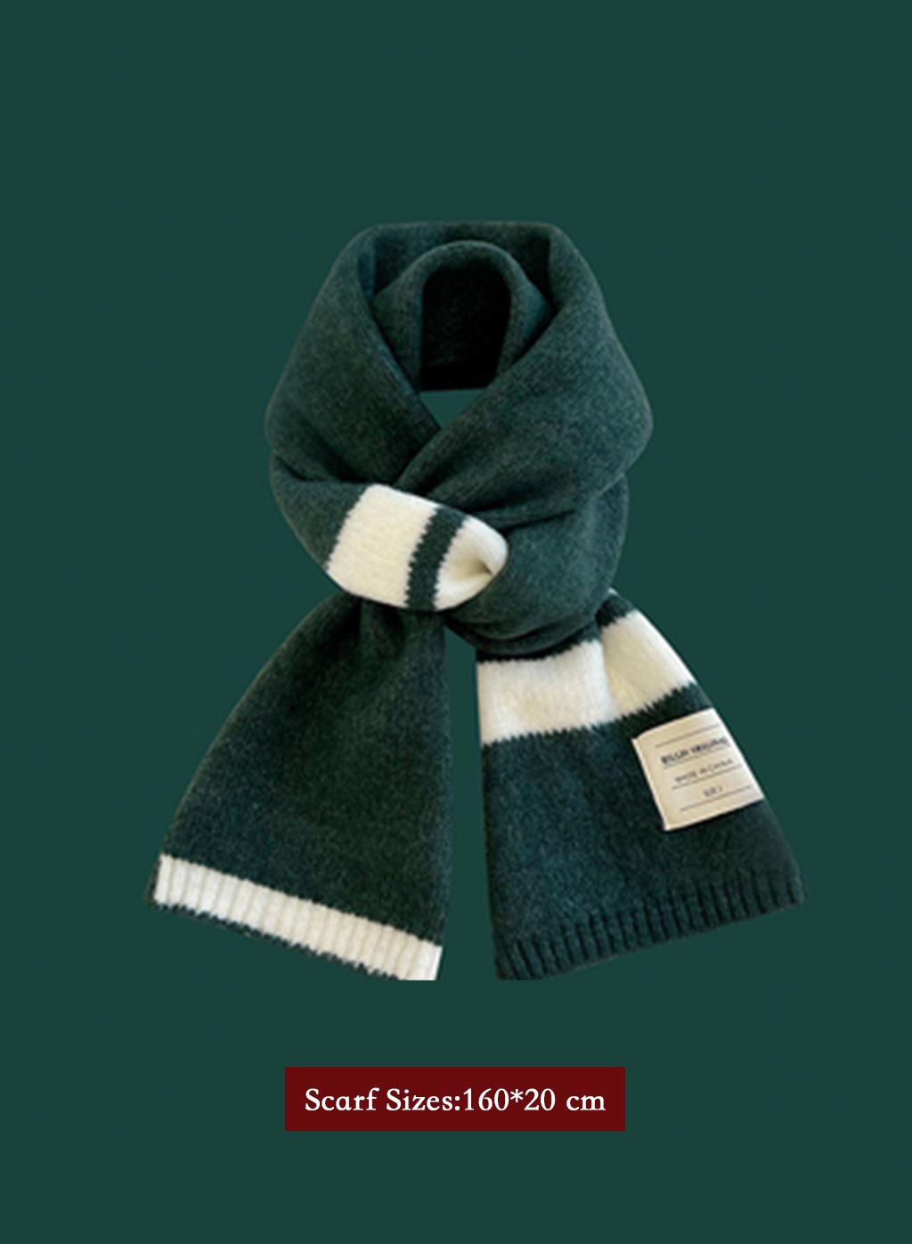 Winter Retro Warm Christmas Plaid Scarf - Cream, OS image