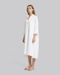 Cotton V-Neck Long Shirt image 3