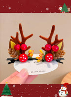Special Christmas moose headdress - Scarlet Red, OS image