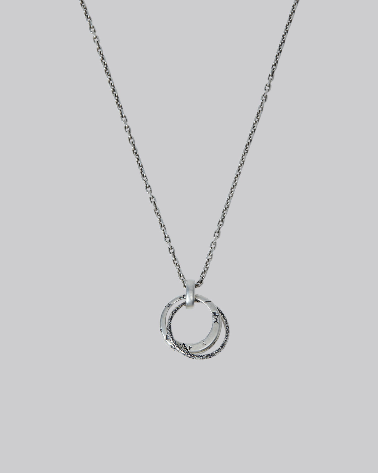 1 × Silver Rolo Chain with Interlocking Rings - Silver, OS image