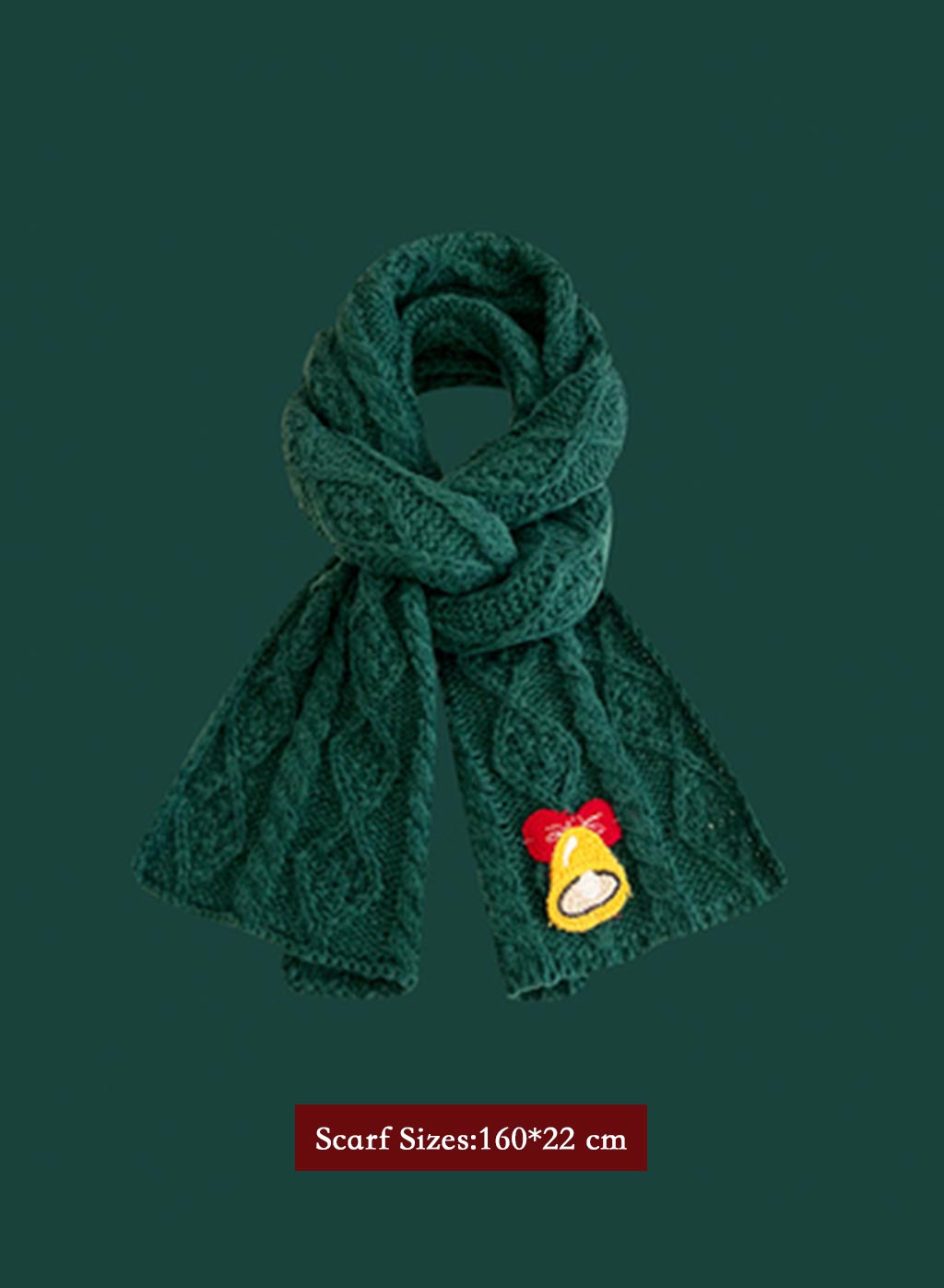 Winter Retro Warm Christmas Plaid Scarf - Army Green, OS image