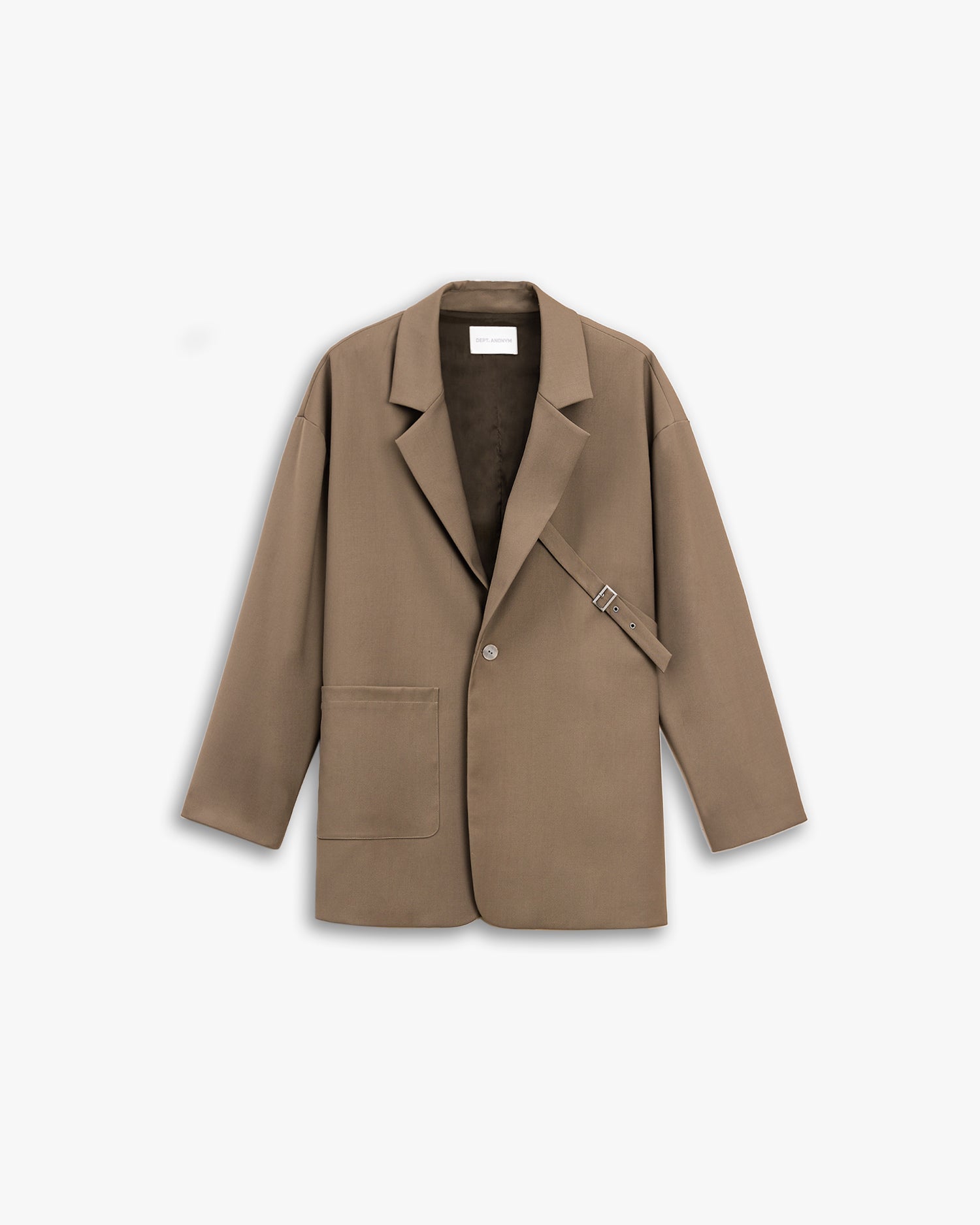 Side Strap Blazer - Coffee, L image