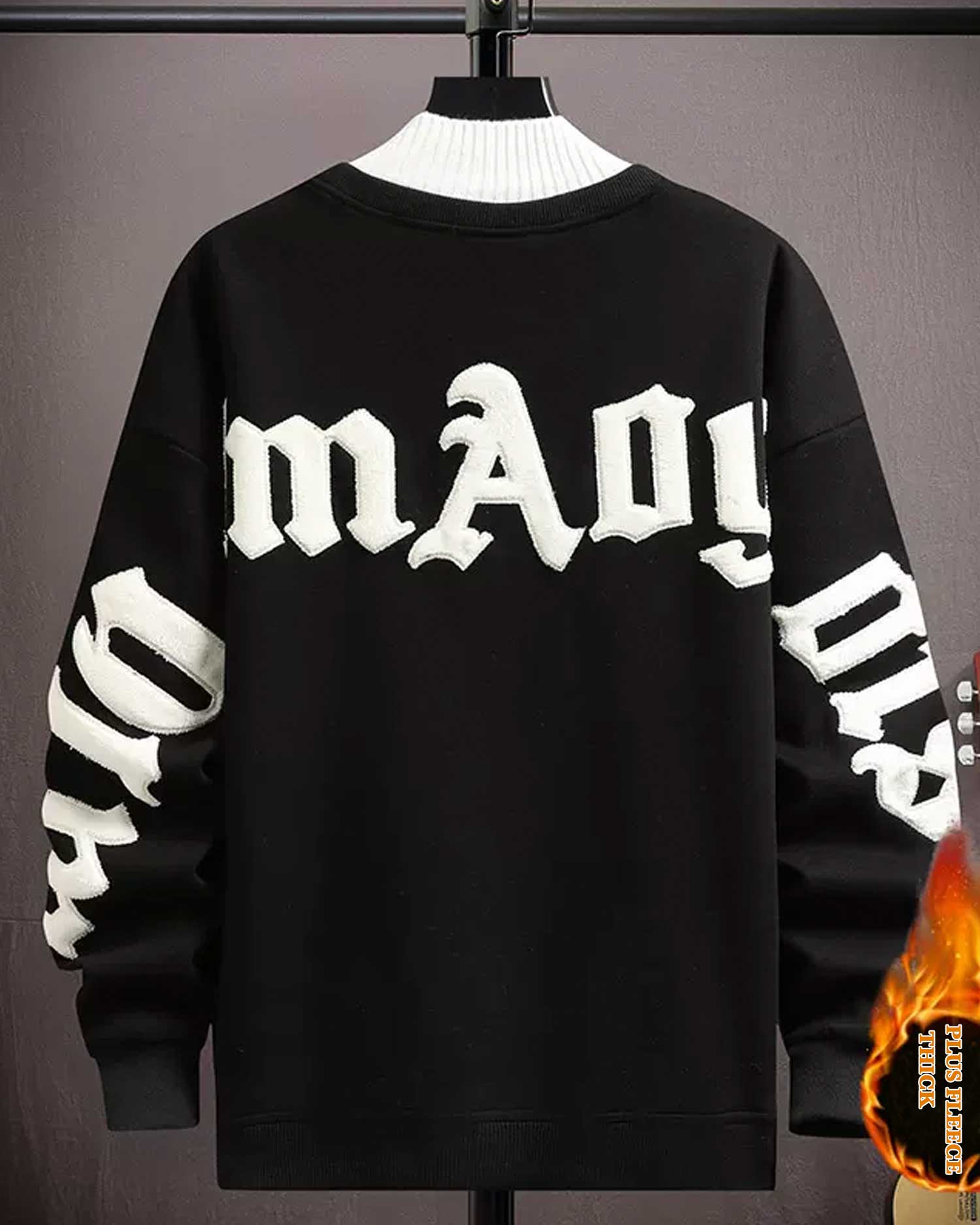 Fleece Lined Cotton Pullover image 1