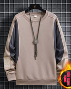 Contrast Crewneck Sweatshirt - Lemon Yellow, XXL image