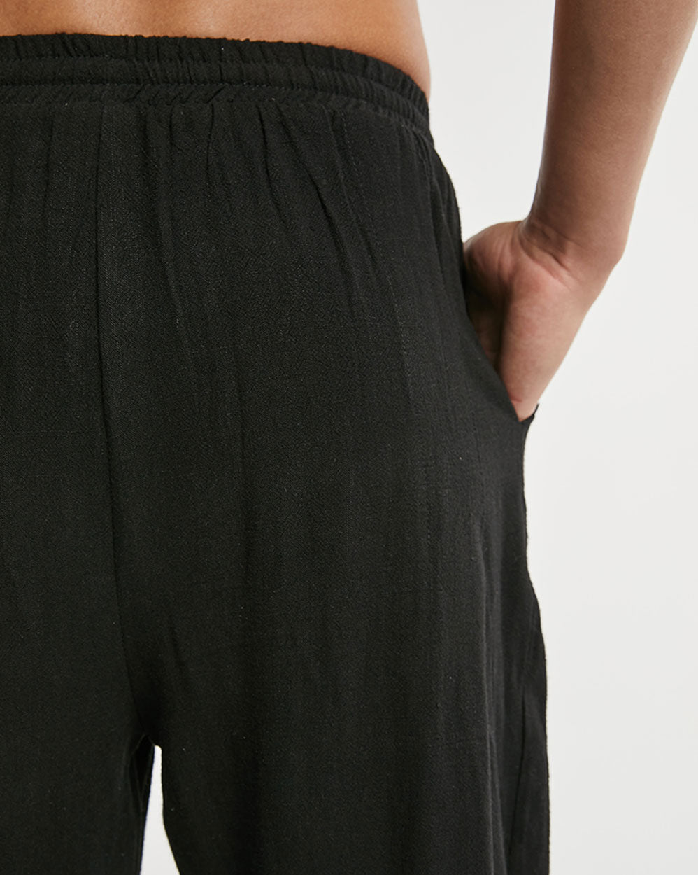 Light Elastic Waist Tapered Pants image 6