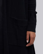 Woolen Wrap-Coat in Black image 4