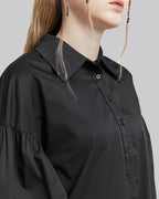 Long Sleeve Cotton-Blend Dress image 4