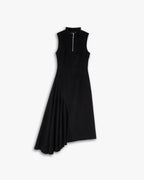 Black Asymmetric Wool Dress image 0