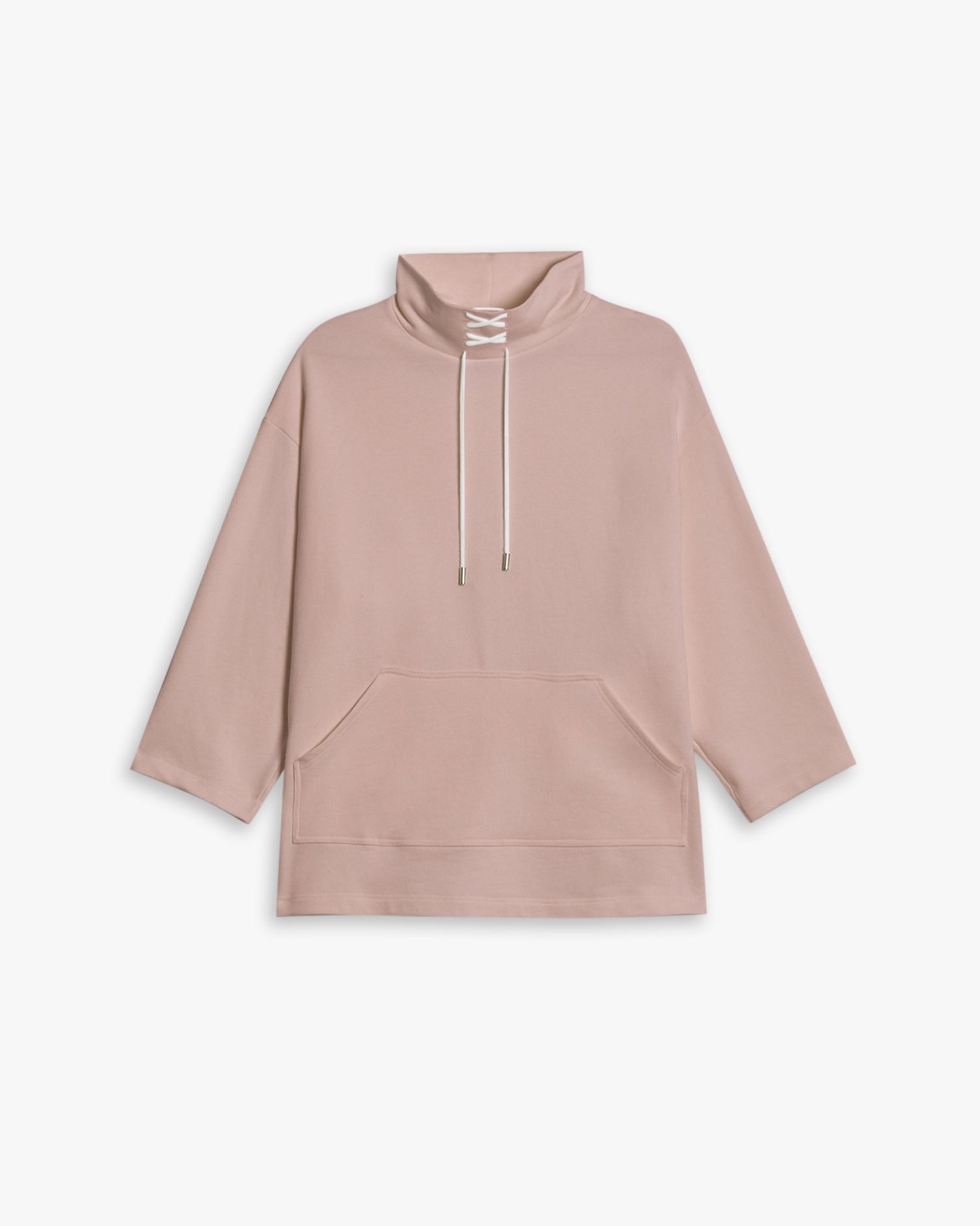 Relaxed High Neck Sweatshirt - Dusty Pink, S image
