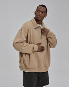 Plain Half-Zip Sweatshirt image 1