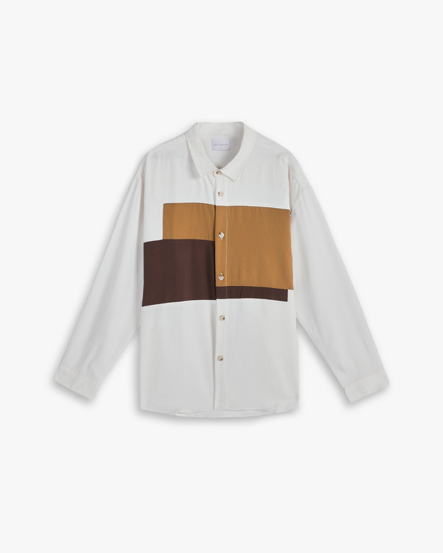 Irregular Colorblock Long-Sleeve Shirt image 0