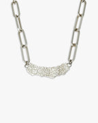 Silver Chain with Rough-Cut Plate image 5