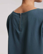 Draped Boxy Zipper Tee image 5