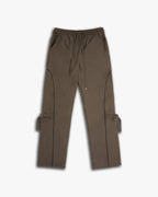 Knee Strapped Pants - Dark Brown, L image