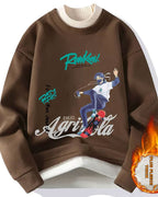 Layered Neck Cotton Pullover - Caramel, XXXL image