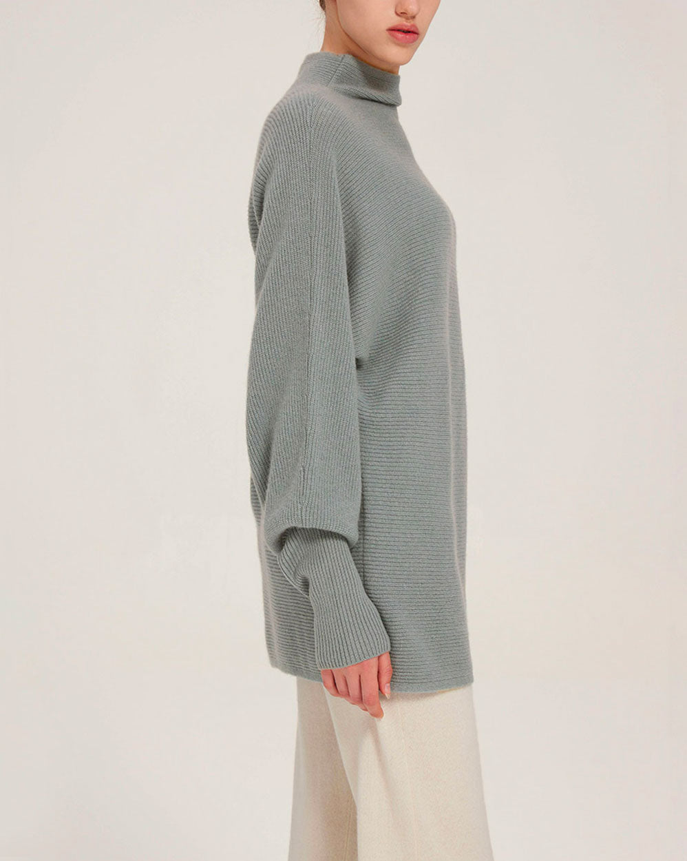 Button-Sleeve Cashmere Sweater image 2
