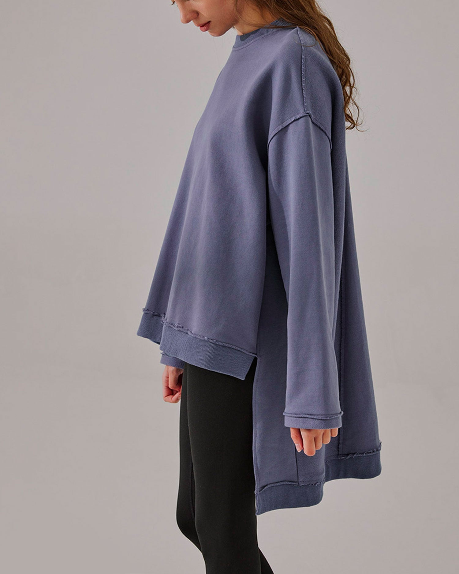 Stepped-Hem Cotton Sweatshirt image 2