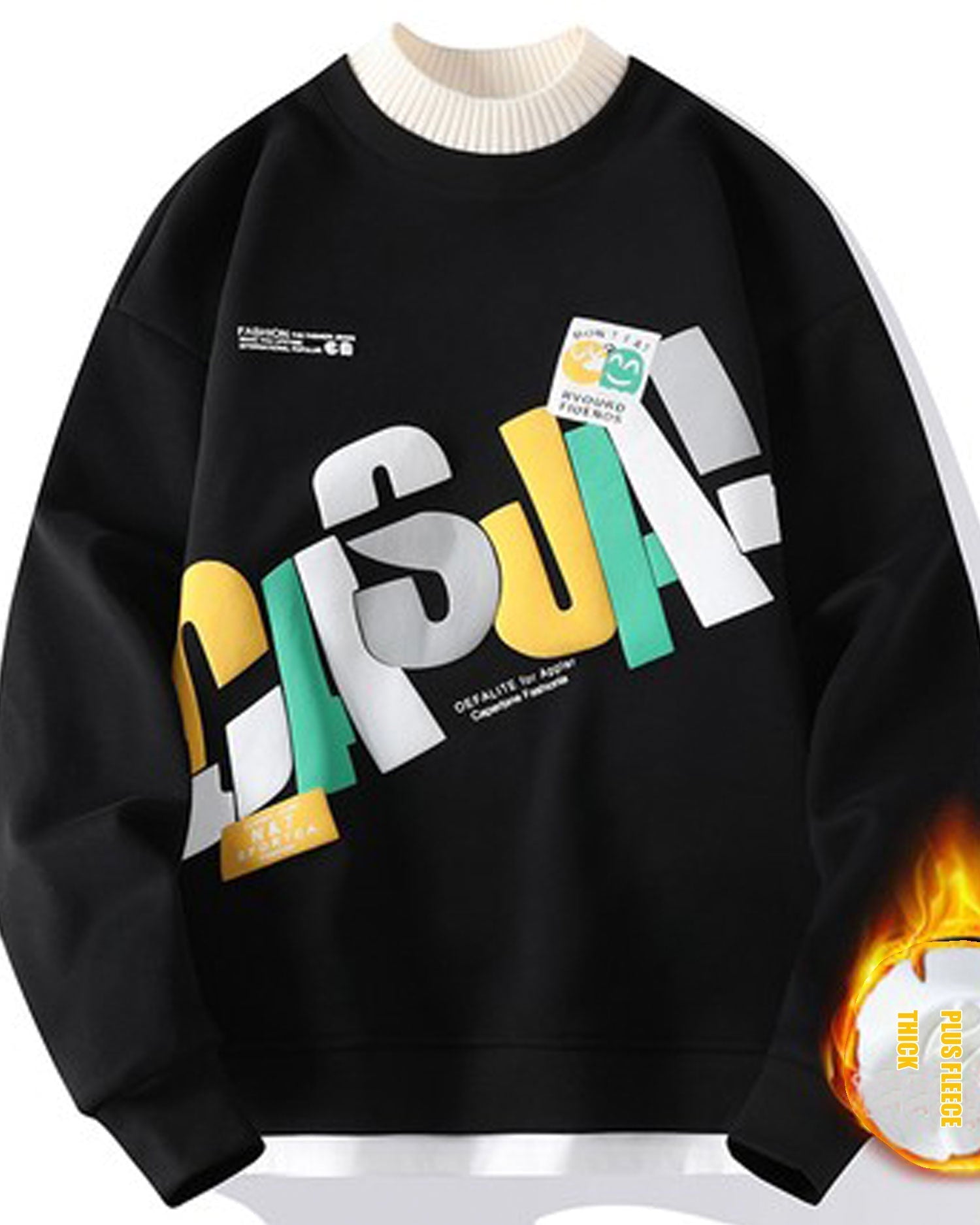 Fleece Lined Crewneck Sweatshirt - Jasper, XXXL image